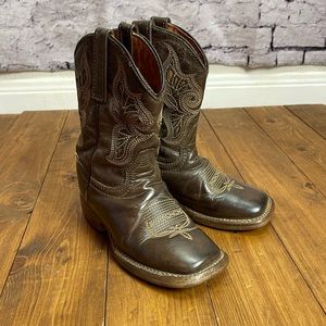 Herencia Kids cowboy boots size 10 brown western boots